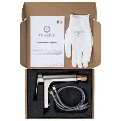 Смеситель для раковины FILARETE Retta FL5030NK, никель фото в интернет-магазине Русалия