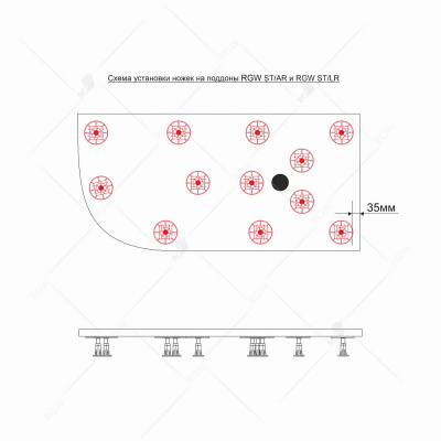 Комплект ножек RGW N-12 (12 штук) фото в интернет-магазине Русалия