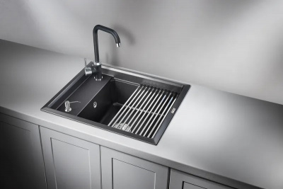 Кухонная мойка GRANULA Kitchen Space (6004, ЧЁРНЫЙ) фото в интернет-магазине Русалия