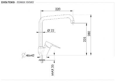 Смеситель для кухни Remer Winner W42U фото в интернет-магазине Русалия