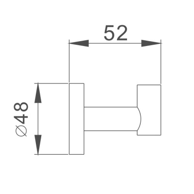 Крючок для ванной комнаты Haiba HB1705-1, хром фото в интернет-магазине Русалия