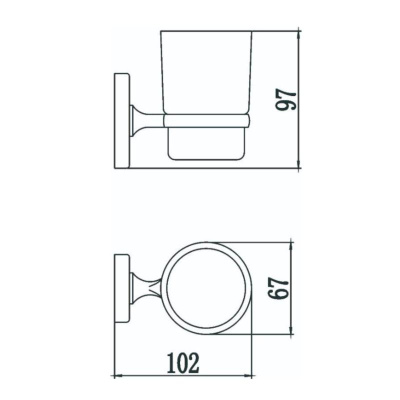 Стакан для ванной комнаты Savol S-007058, хром фото в интернет-магазине Русалия