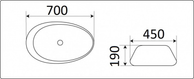 Раковина накладная овальная 7807 CeramaLux фото в интернет-магазине Русалия