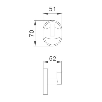 Крючок для ванной комнаты Haiba HB1905-1, хром фото в интернет-магазине Русалия