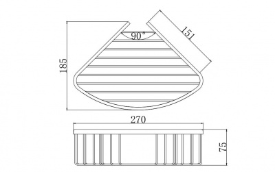 Угловая полка AQUATEK AQ4006CR ВЕГА фото в интернет-магазине Русалия