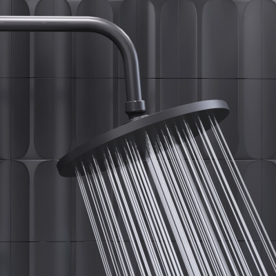 977780300 Jupiter душевая система с душевым смесителем-полкой, чёрный фото в интернет-магазине Русалия