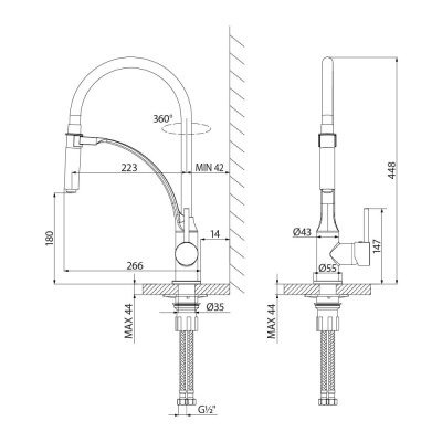 Смеситель для кухни Lemark Soul (LM6007BL) фото в интернет-магазине Русалия