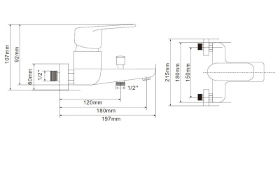 Смеситель ESKO для ванны без аксессуаров Mexico (MX 54) фото в интернет-магазине Русалия