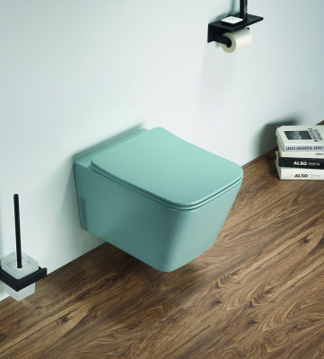 Унитаз подвесной Ceramalux 5170 MLG зеленый матовый фото в интернет-магазине Русалия