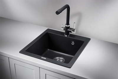 Кухонная мойка GRANULA (4651, ЧЁРНЫЙ) фото в интернет-магазине Русалия