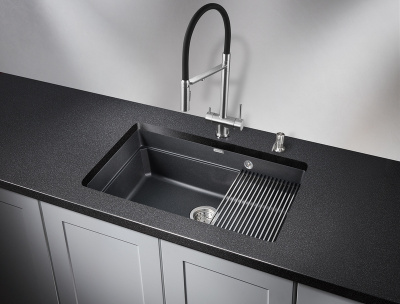 Кухонная мойка GRANULA Kitchen Space (7303U, ШВАРЦ) фото в интернет-магазине Русалия