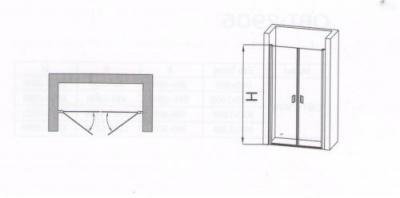 Распашная дверь для душа 80 LE-05 RGW ВИТРИННЫЙ ОБРАЗЕЦ! фото в интернет-магазине Русалия