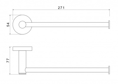 Полотенцедержатель AQUATEK, матовый черный AQ4119MB ЕВРОПА фото в интернет-магазине Русалия
