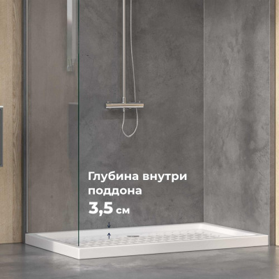 Душевой поддон керамический прямоугольник 720x900 фото в интернет-магазине Русалия