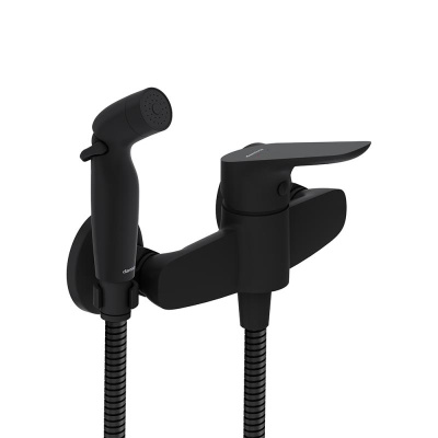 778000300 Jupiter смеситель с гигиеническим душем, чёрный Damixa фото в интернет-магазине Русалия