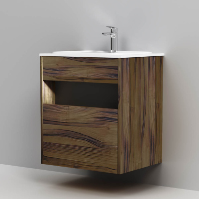 M8FFUX0601OF Func, База с нишей, 1 ящик (pull-out), 60 см, цвет дерево текстурир-ое Am.Pm фото в интернет-магазине Русалия