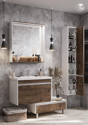 Тумба под раковину AQUATON Капри 80 таксония темная 1A230201KPDB0 фото в интернет-магазине Русалия