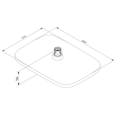 953050300 Gala верхний душ, квадрат, черный фото в интернет-магазине Русалия