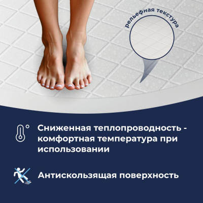 Душевой поддон квадратный RGW SMC-W Белый 900x900 фото в интернет-магазине Русалия