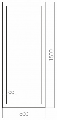 Зеркало Azario Монреаль 600х1500, напольное, дуб (ФР-00001408) фото в интернет-магазине Русалия