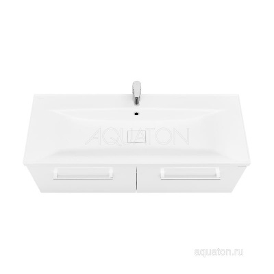 Тумба под раковину AQUATON Мадрид 120 М 2 ящика белый 1A170301MA010 фото в интернет-магазине Русалия