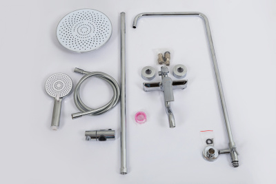 Душевая стойка со смесителем и изливом  AURORA-VSCM-CRM  Belbagno фото в интернет-магазине Русалия