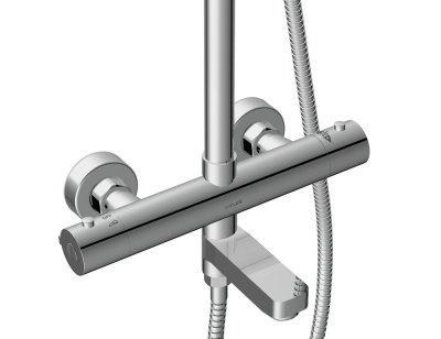 Душевая система с термостатом с изливом для ванны Vivo A64090 Cersanit фото в интернет-магазине Русалия