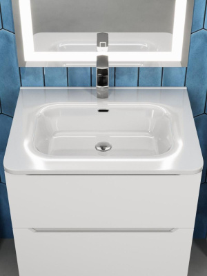 Раковина для ванной 60 см, Uperwood Monica, белая глянцевая RMonica60wg фото в интернет-магазине Русалия