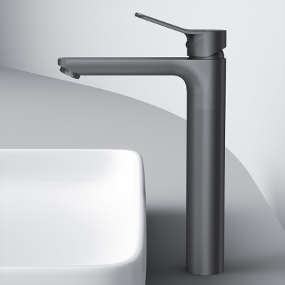 F85A92022 X-Joy, смеситель д/умывальника высокий, черный, шт. фото в интернет-магазине Русалия