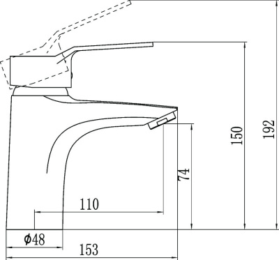 Смеситель Fmark для раковины (FM1063) фото в интернет-магазине Русалия