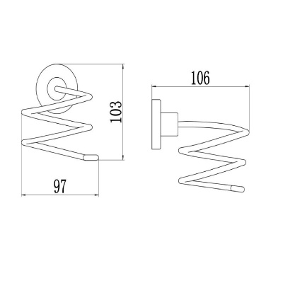 Держатель для фена Savol S-005656, сатин фото в интернет-магазине Русалия