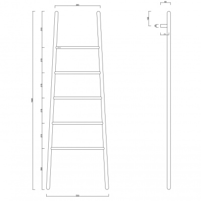 Полотенцесушитель электрический ABBER Treppe AH4705MW белый матовый фото в интернет-магазине Русалия