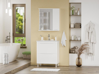 Зеркальный шкаф Атлантик 70 правый П-Атл-4070-010П Misty фото в интернет-магазине Русалия