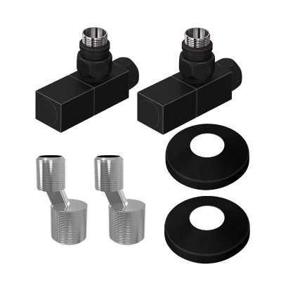 Комплект подключения LM03412SBL с квадратными вентилями, черный Lemark фото в интернет-магазине Русалия