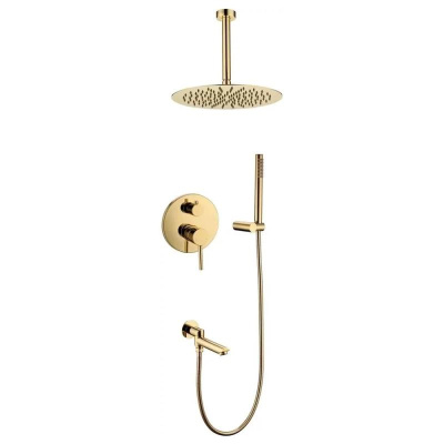 Душевая система встраиваемая Grocenberg GB5099GO-2, золото фото в интернет-магазине Русалия