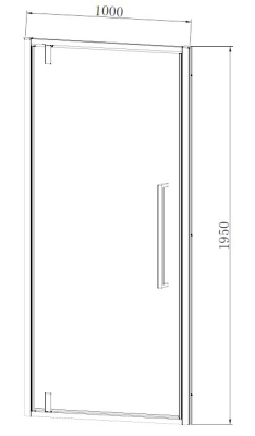 Душевая дверь Alpha VDP-3AL100CL , хром, стекло прозрачное Vincea фото в интернет-магазине Русалия