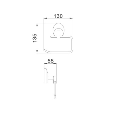 Держатель для туалетной бумаги Haiba HB1603-3, хром фото в интернет-магазине Русалия