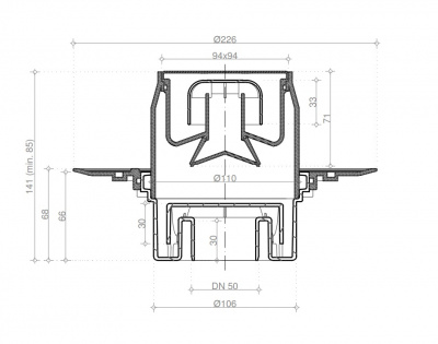 Точечный трап Pestan Confluo Standard 10х10 Dry (13000022) фото в интернет-магазине Русалия