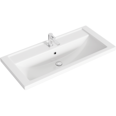 Подвесная тумба 100  Urban белый URB0110W + умывальник Фостер 1000 4640021065204 Aqwella фото в интернет-магазине Русалия