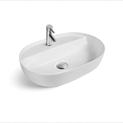 Раковина керамическая Vincea VBS-122, 600*400*135, накладная, цвет белый фото в интернет-магазине Русалия