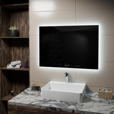 Зеркало для ванной прямоугольное LINE H 1000х700 OWLM200901 OWL фото в интернет-магазине Русалия