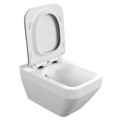 Унитаз подвесной Crea Square Clean On микролифт A63115 Cersanit фото в интернет-магазине Русалия