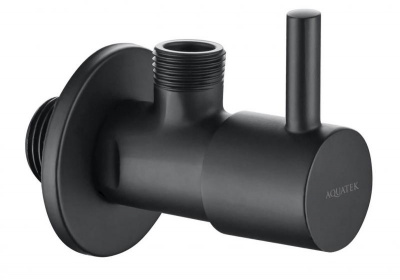 Угловой переходник AQUATEK, матовый черный AQ2450MB фото в интернет-магазине Русалия