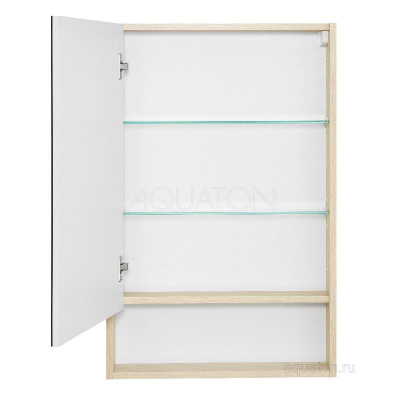 Зеркальный шкаф AQUATON Сканди 55 белый, дуб верона 1A252102SDB20 фото в интернет-магазине Русалия