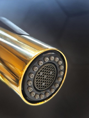 Смеситель для кухни с гибким изливом Flusso 050205 Or AltroBagno фото в интернет-магазине Русалия