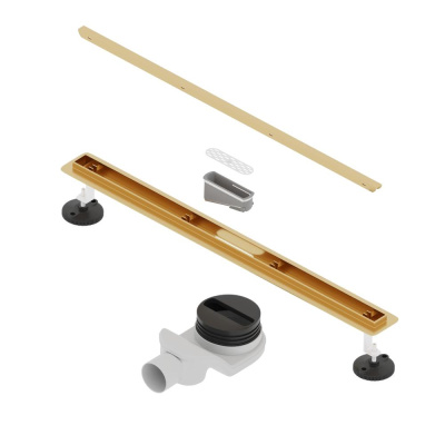 Душевой трап RGW SDR-54Gb 800мм золото BRUSH фото в интернет-магазине Русалия