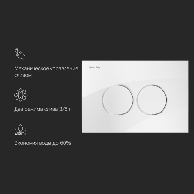 I070101 ProC  L, клавиша для инсталляции пластик, белый глянцевый фото в интернет-магазине Русалия