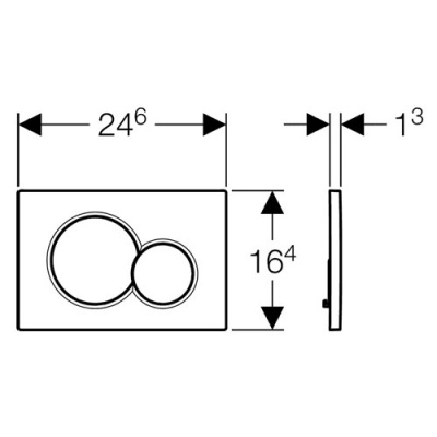 Клавиша смыва 115.770.DW.5 Sigma 01, черная глянцевая Geberit фото в интернет-магазине Русалия