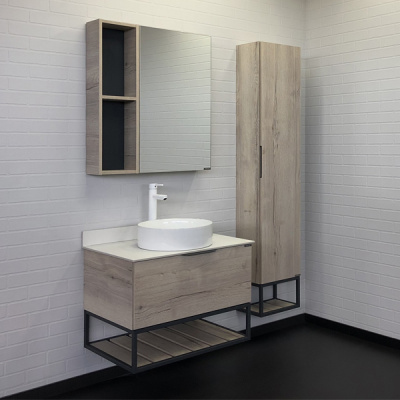 COMFORTY. Шкаф-колонна "Порто-35" дуб дымчатый фото в интернет-магазине Русалия