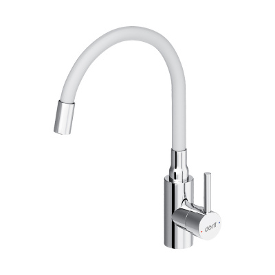 D3007633 Logic кухонный смеситель с гибким изливом, белый фото в интернет-магазине Русалия